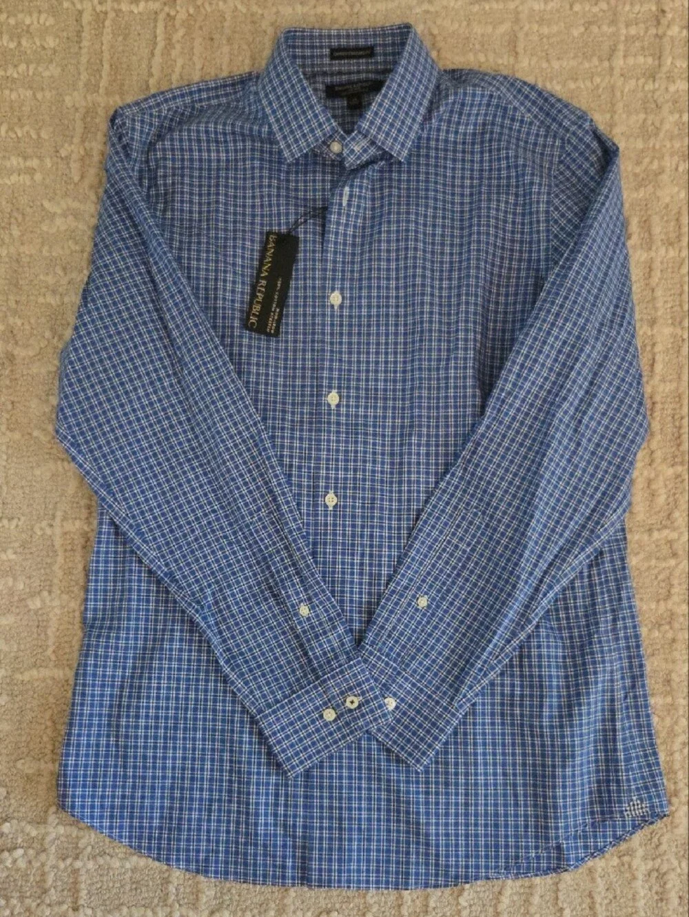 NWT Banana Republic Camden Standard Fit Non-Iron Stretch Dress Shirt - Men's M